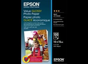 Epson Papel Fotográfico Brillante de Valor 183 g/m2 - 10x15cm - 100 arca