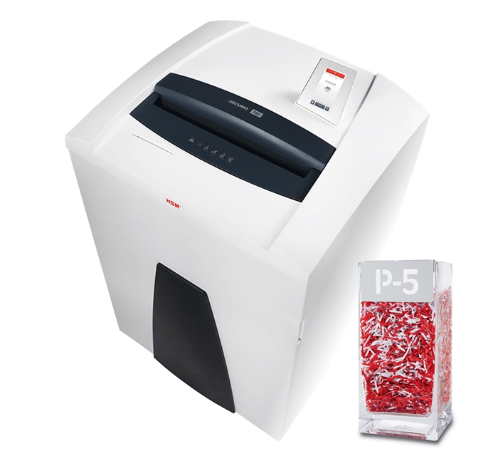 HSM Securio trituradora P44i P5 1,9x15 confetti incluyendo corte de CD.