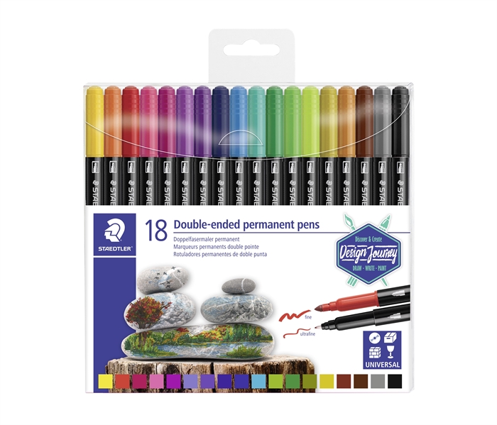 Staedtler Marker Twin-Tip permanent 3.0/0.5mm (18)