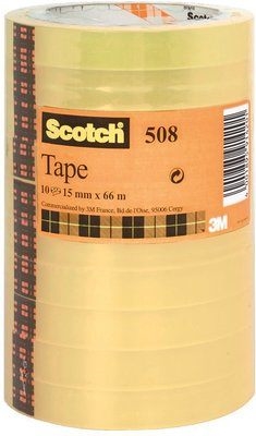 3M Cinta Scotch 508 15mmx66m transparente (10)