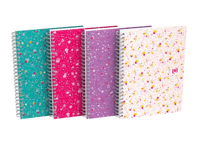 Oxford Cuaderno floral A5 rayado 60 hojas 90g surtido.