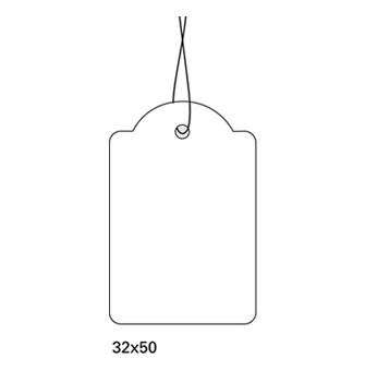 HERMA etiqueta colgante con cuerda de 32 x 50 mm, 1000 piezas.