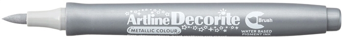 Artline Decorite Brush plateado