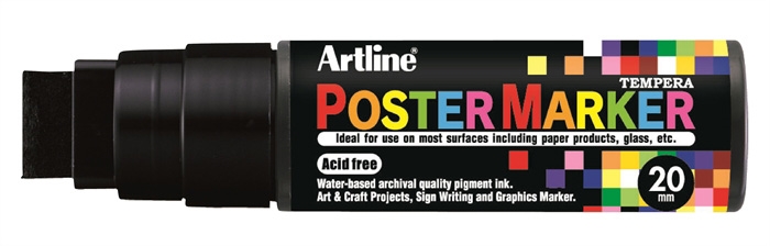 Artline Poster Marker 20 negro