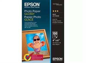 Papel Fotográfico Brillante Epson, 200 g/m² - 10 x 15 cm - 100 arca