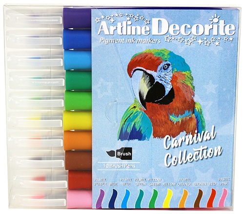 Artline Decorite pincel pastel set de 10