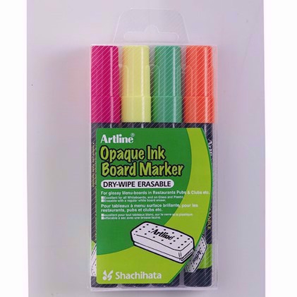 Artline Rotulador para Pizarra Opaco 2 mm - pack de 4