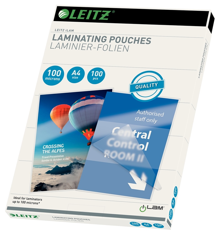 Leitz Funda de Laminación brillante 100my A4 (100)