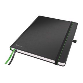 Leitz Cuaderno Complete A4 rayado 96g/80 hojas negro.