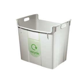 Leitz Papirkurv Basko para reciclaje 40L gris