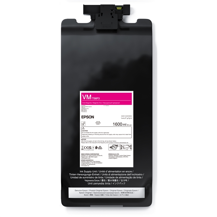 Epson Vivid Magenta T56F3 - Bolsa de tinta de 1600 ml.