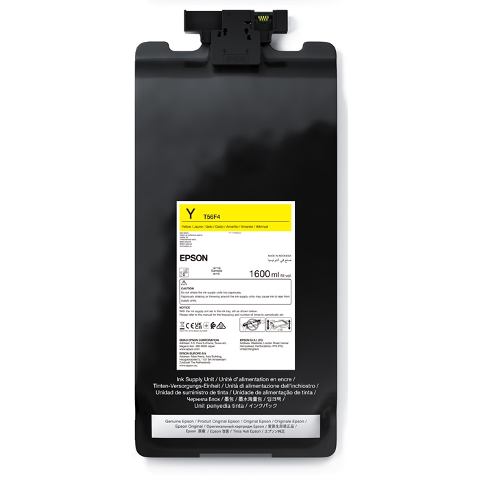 Epson Yellow T56F4 - Bolsa de tinta de 1600 ml.