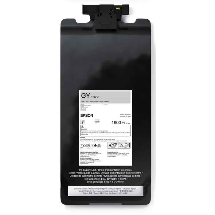 Epson Gray T56F7 - Bolsa de tinta de 1600 ml.