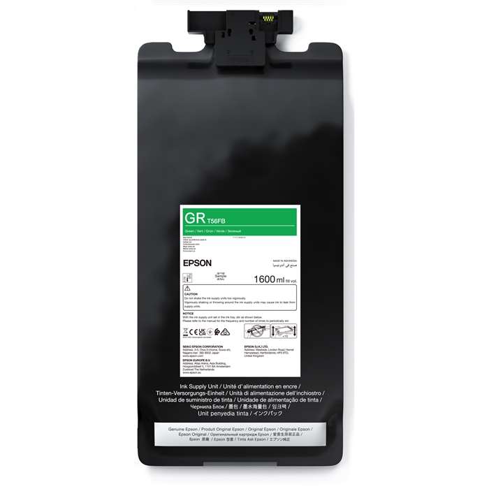 Epson Green T56FB - Bolsa de tinta de 1600 ml.