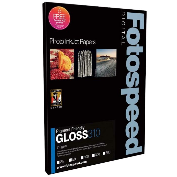 Fotospeed PF Gloss 310 g/m² - A3, 50 hojas 