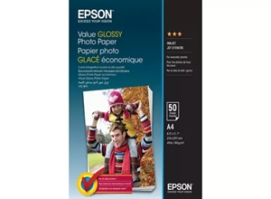 Papel Fotográfico Brillante Epson Value 183 g/m2 - A4 - 50 arca