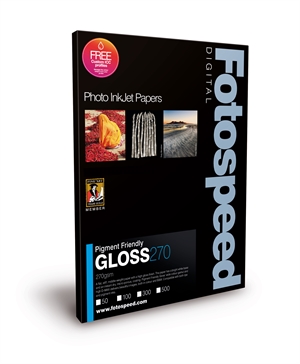 Fotospeed PF Gloss 270 g/m² - 5x7, 100 hojas 