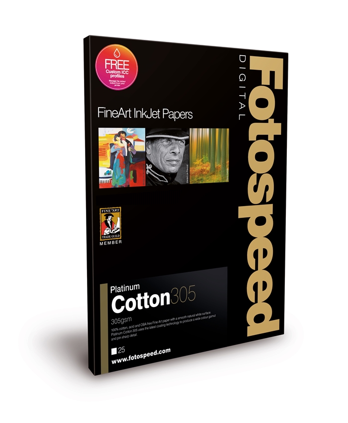 Fotospeed Platinum Cotton 305 g/m² - A3, 25 hojas 