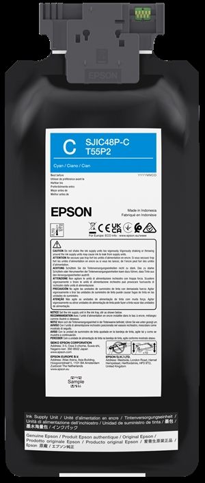 Por favor traduzca al español: 

Epson Cyan blækpatron til Epson ColorWorks C8000