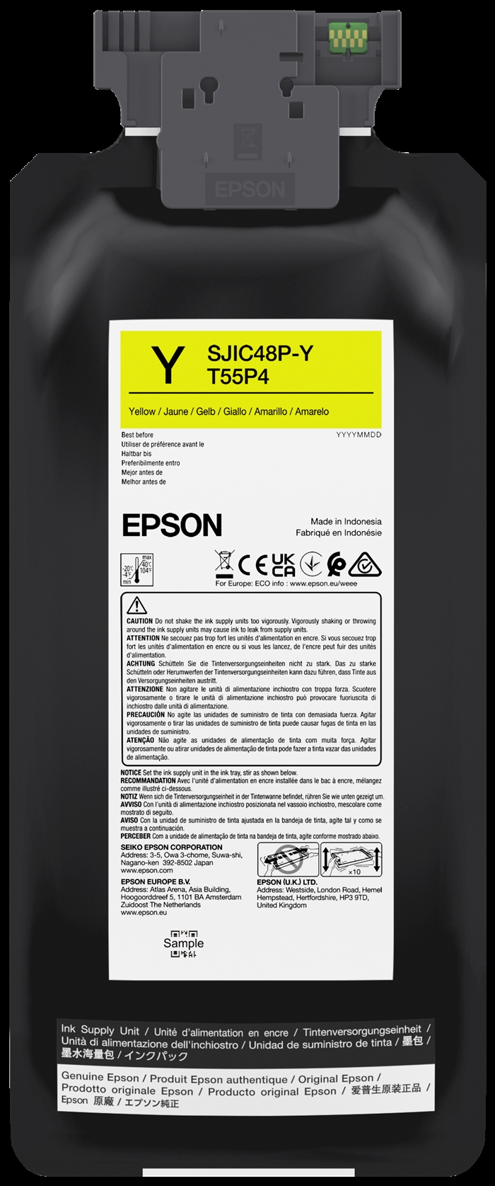 Epson cartucho de tinta amarillo para Epson ColorWorks C8000